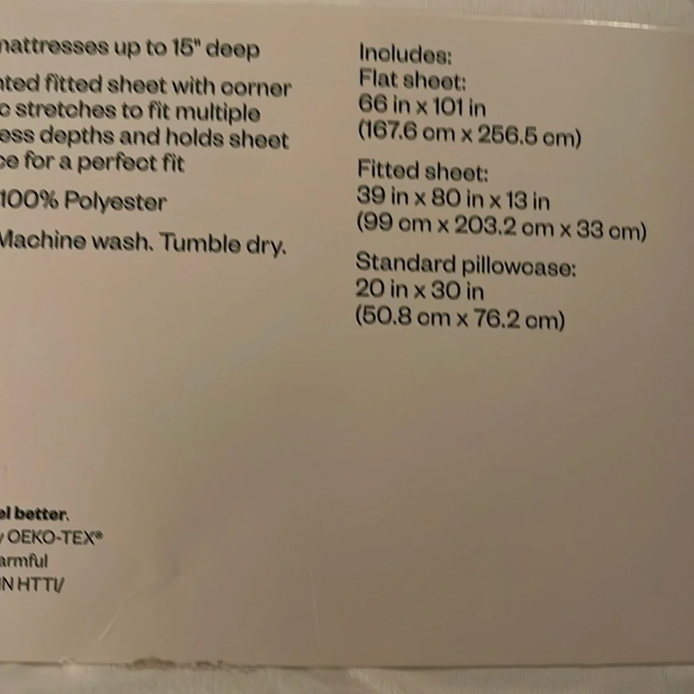 Room Essentials White Sheet Set Soft and Versatile